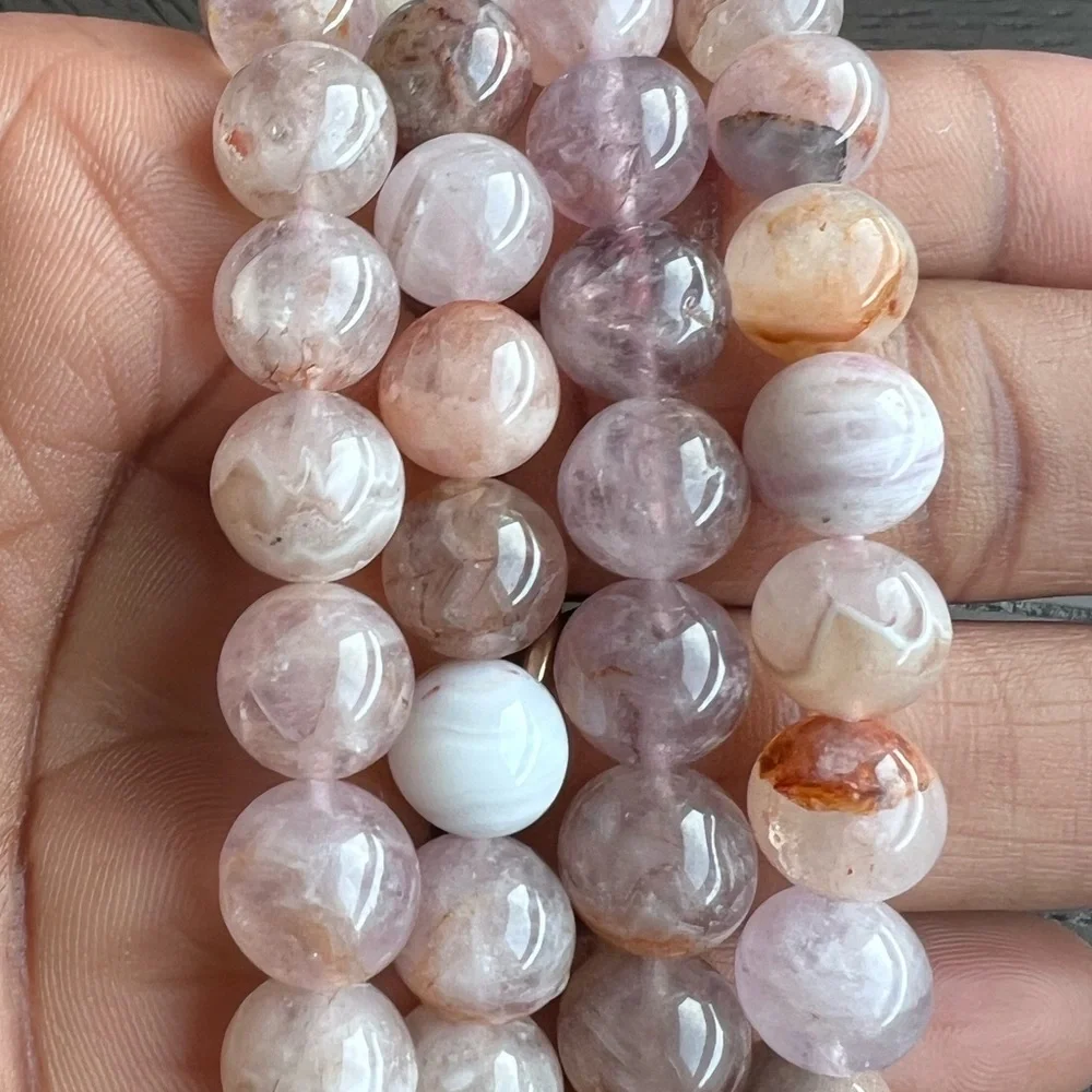 (ONE) Amethyst agate bracelet 10mm / 6.75’ - Picture 5 of 7